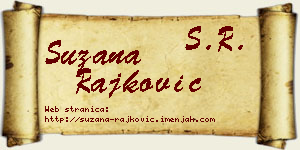 Suzana Rajković vizit kartica